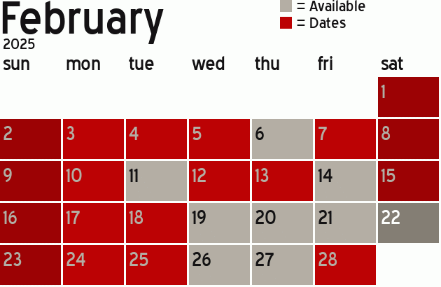 Missionary Dinner Calendar