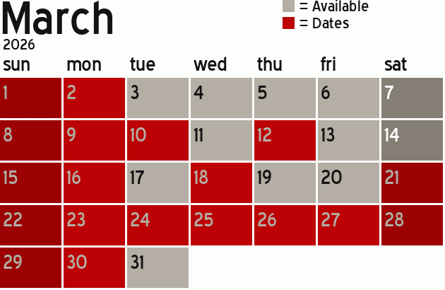 Missionary Dinner Calendar