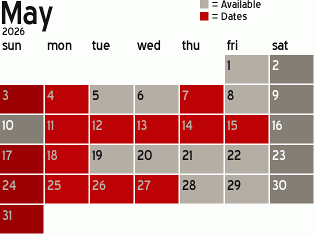 Missionary Dinner Calendar