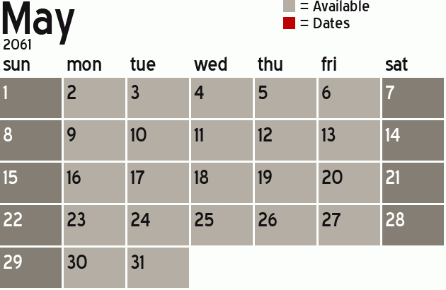 Missionary Dinner Calendar