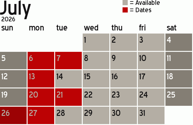Missionary Dinner Calendar
