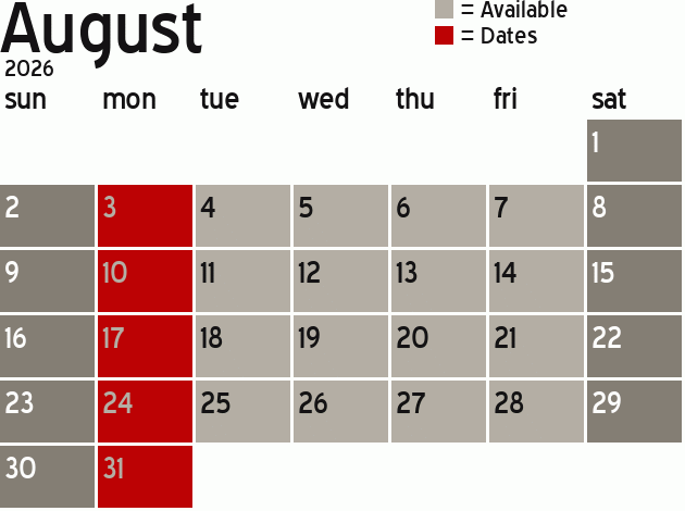 Missionary Dinner Calendar