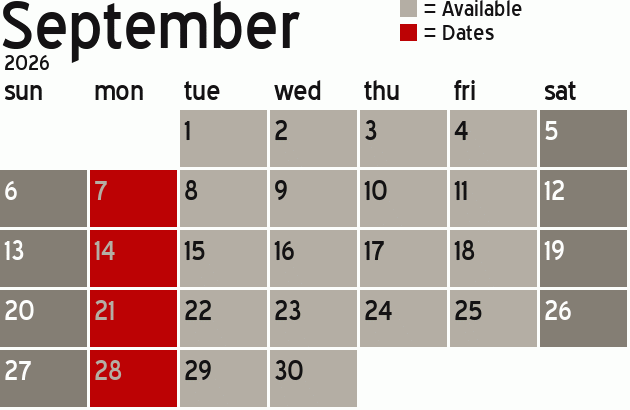 Missionary Dinner Calendar