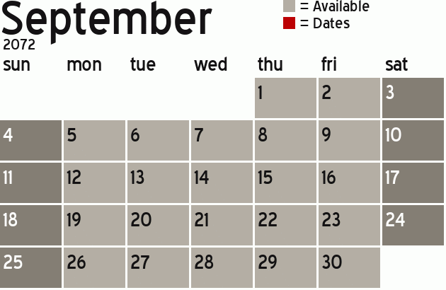Missionary Dinner Calendar
